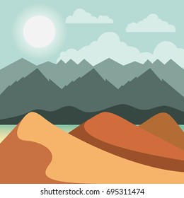 Relaxing cold landscape