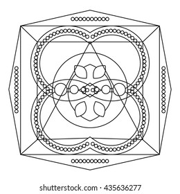 Relaxing coloring page with vector mandala for kids and adult, art therapy, meditation coloring book vector illustration, printable sheet, abstract background