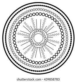 Relaxing coloring page with vector mandala for kids and adult, art therapy, meditation coloring book vector illustration, printable sheet, abstract background