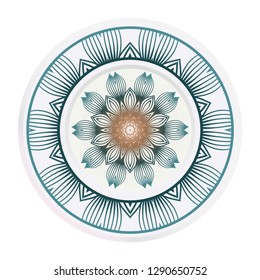 relaxing decorative symbol. vector illustration. abstract fashion circle.