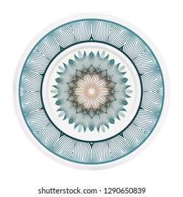 relaxing decorative symbol. vector illustration. floral magic circle.