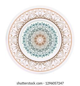 relaxing decorative symbol. vector illustration. abstract fashion circle.