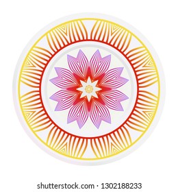 relaxing decorative symbol. vector illustration. abstract fashion circle.