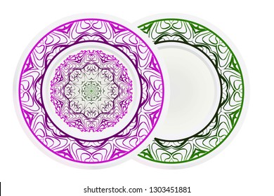 relaxing decorative symbol. vector illustration. abstract fashion circle.