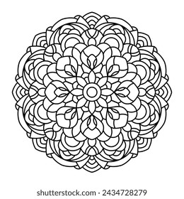 relaxing and elegant mandala design, ,mandala art for adults coloring book
