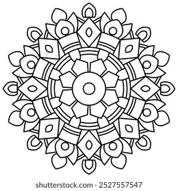 relaxing ethnic mandala design for adults and kids coloring book, mandala art for henna, wall art and tattoo design

