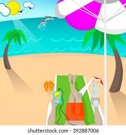 relaxing holiday by the sea