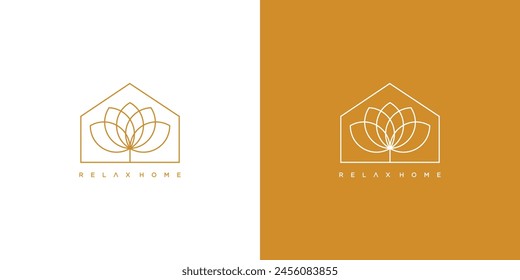The Relaxing Home logo design is unique and luxurious