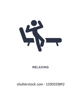 relaxing icon. Simple element illustration from activity and hobbies concept. relaxing editable symbol design on white background. Can be use for web and mobile.