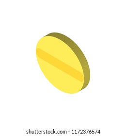 Relaxing isometric left top view 3D icon