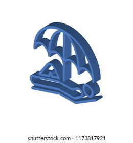 Relaxing isometric left top view 3D icon