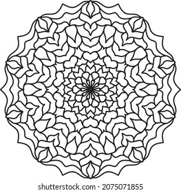 Relaxing mandala coloring anti stress meditation decoration