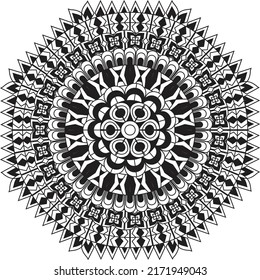 Relaxing mandala coloring anti stress meditation colorful decoration