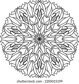 relaxing mandala coloring anti stress meditation decoration