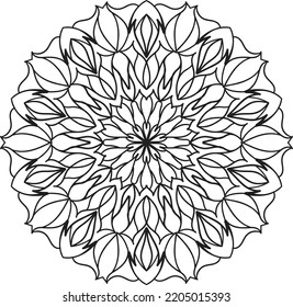 relaxing mandala coloring anti stress meditation decoration