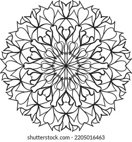 relaxing mandala coloring anti stress meditation decoration