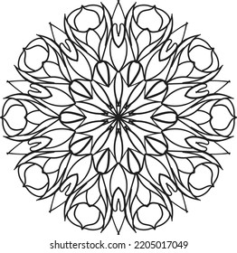 relaxing mandala coloring anti stress meditation decoration