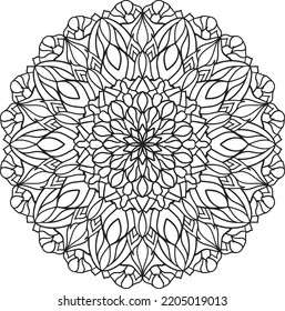 relaxing mandala coloring anti stress meditation decoration