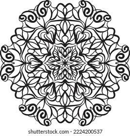 Relaxing mandala coloring anti stress meditation 