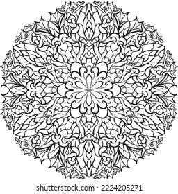 Relaxing mandala coloring anti stress meditation 