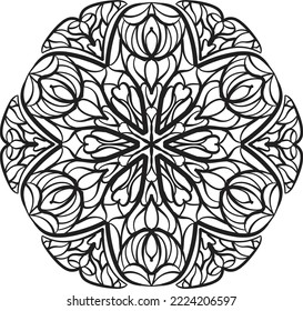 Relaxing mandala coloring anti stress meditation 
