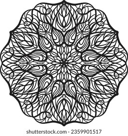 Relaxing mandala coloring anti stress pattern spiritual meditation