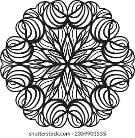 Relaxing mandala coloring anti stress pattern spiritual meditation