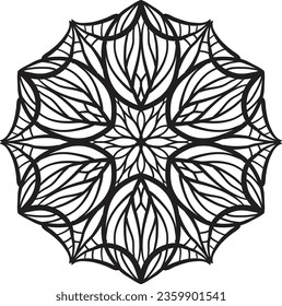 Relaxing mandala coloring anti stress pattern spiritual meditation