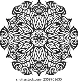 Relaxing mandala coloring anti stress pattern spiritual meditation