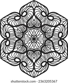 Relaxing mandala coloring anti stress meditation peaceful decoration