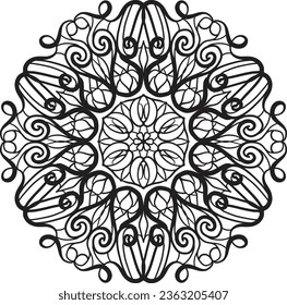 Relaxing mandala coloring anti stress meditation peaceful decoration