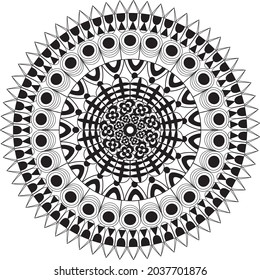 Relaxing mandala coloring pattern anti stress meditation 