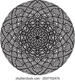 Relaxing mandala coloring pattern anti stress meditation 