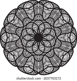 Relaxing mandala coloring pattern anti stress meditation 
