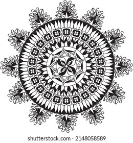 Entspannungs-Mandala-Farbmuster Anti-Stress-Meditation