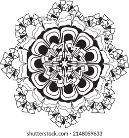 relaxing mandala coloring pattern anti stress meditation