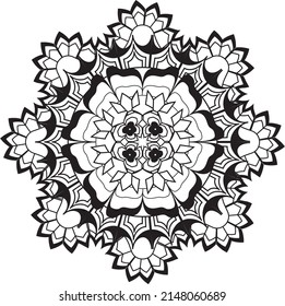 relaxing mandala coloring pattern anti stress meditation