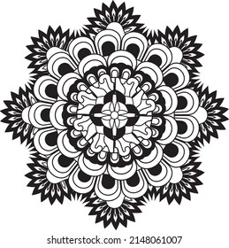 relaxing mandala coloring pattern anti stress meditation