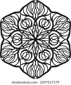 Relaxing mandala coloring peaceful decoration