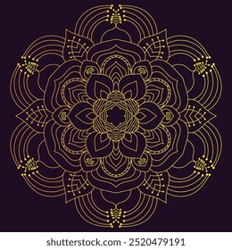 UMA MANDALA RELAXANTE COM FLORES SIMPLES