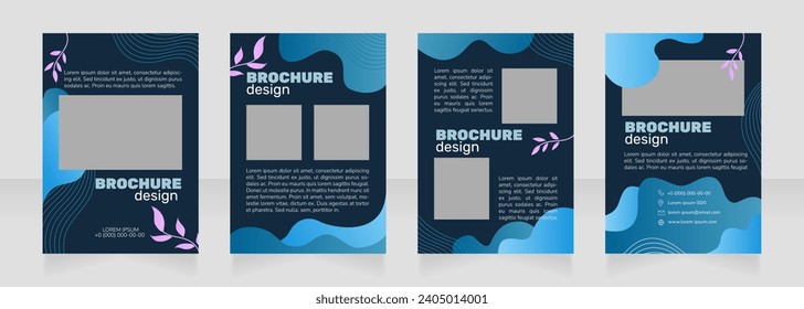 Relaxing massage therapy blank brochure design. Template set with copy space for text. Premade corporate reports collection. Editable 4 paper pages