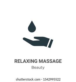 Relaxing massage vector icon on white background. Flat vector relaxing massage icon symbol sign from modern beauty collection for mobile concept and web apps design.