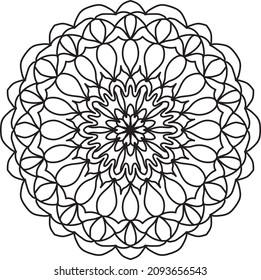 relaxing meditation anti stress mandala coloring decoration