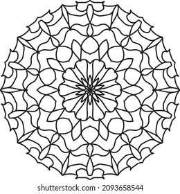 relaxing meditation anti stress mandala coloring decoration