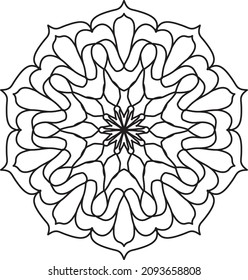 relaxing meditation anti stress mandala coloring decoration