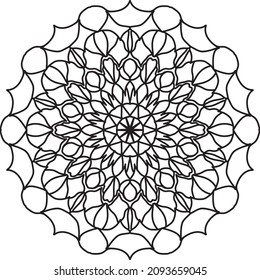 relaxing meditation anti stress mandala coloring decoration