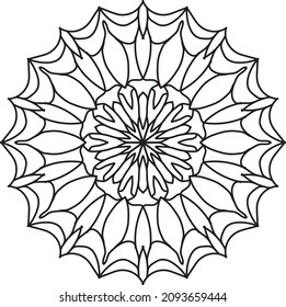 relaxing meditation anti stress mandala coloring decoration