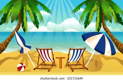 relaxing on the beach