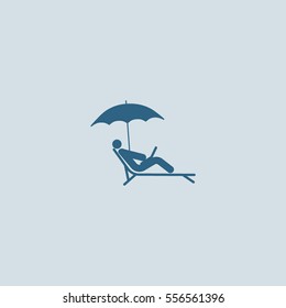 relaxing on the beach
