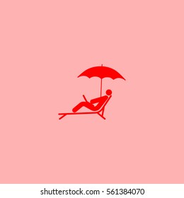 relaxing on the beach